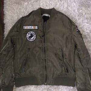 Patchwork bomber jacket